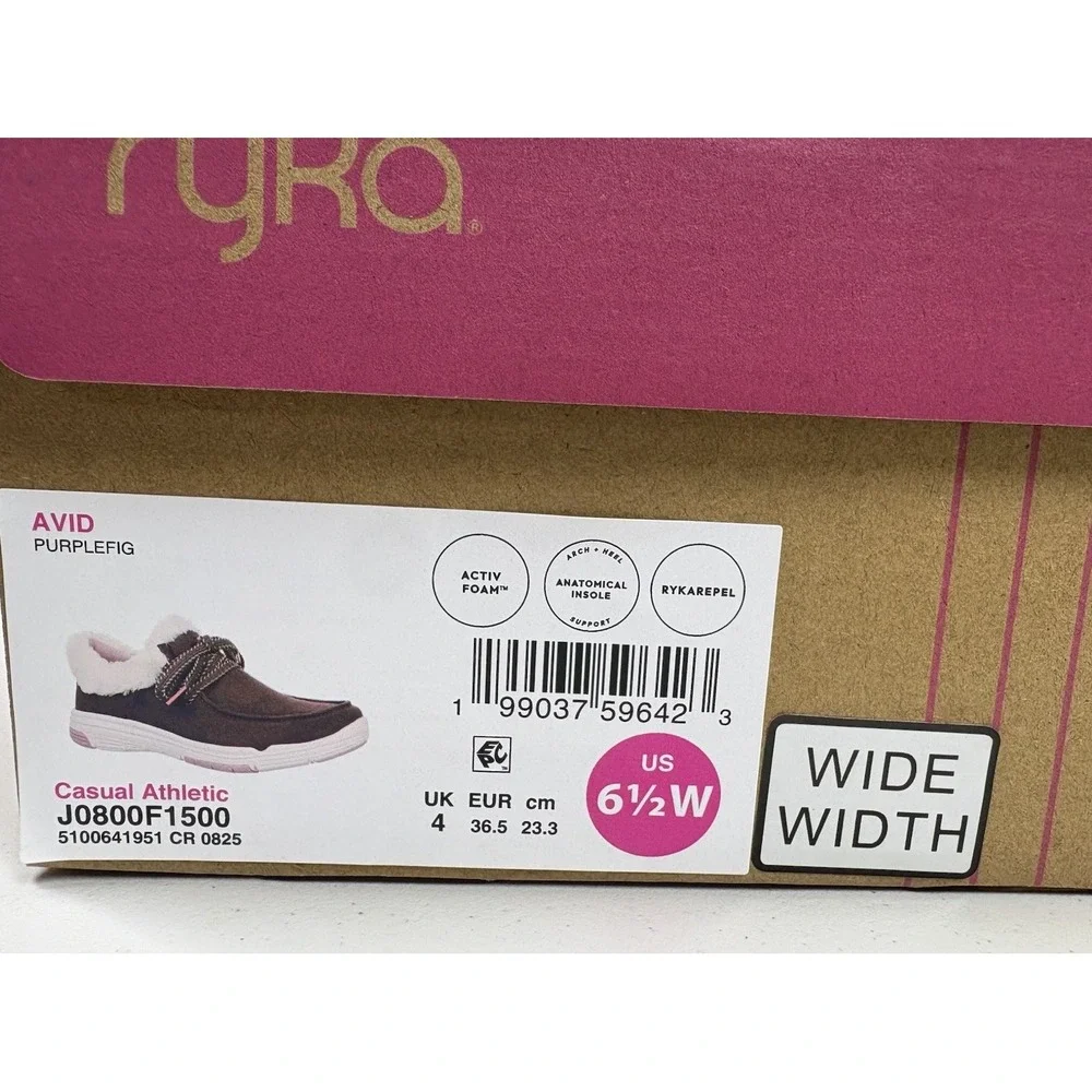 Ryka Avid Womens Ankle Boots Purple Fig Size 6.5 Casual Athletic NWB